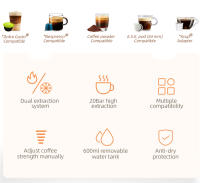 HiBREW H2B  Cafetera monodosis de cápsulas Nespresso, compacta, 2 programas de café,19 bares, apagado automático - details 1