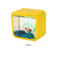 Acuario Pequeño Creativo Con Luz Colorido Y Desmontable Para Betta Sin Batería Seca Incluida Ecología Mini Escenario Acuático - details 10