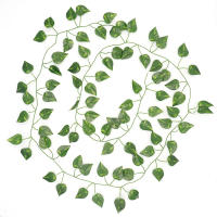 Guirnalda De Hiedra Artificial De Seda 2.1M Para Decoración De Jardín Y Bodas Adorno De Pared Y Vines DIY Hojas Verdes - details 0