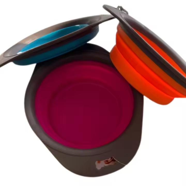 Nobleza - Cuenco Plegable de Silicona Libre de BPA para Mascotas - Portátil y Resistente en 3 Tamaños y 3 Colores Vibrantes - Ideal para Viajes y Paseos - 1