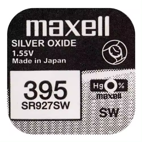 CABLEPELADO Pila de Boton oxido Plata | Pila 395 | Pila SR927SW | Voltaje de la Pila: 1,55 V | Capacidad de batería: 55 mAh | 1 Unidad - 1