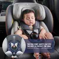 Silla de Coche para Bebé - Arnés de Seguridad 5 Puntos - Regulable en Altura - Niños 0-36KG - Asiento de seguridad para niños con rotación de 360 ​​grados y patas de apoyo - details 1