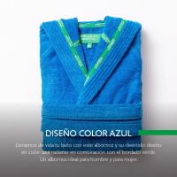 UNITED COLORS OF BENETTON Albornoz con Capucha de Algodón 100% Azul o Verde Rainbow - 360GSM - details 2