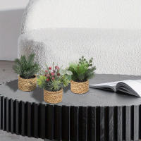 XIYA FLOWER Plantas Artificiales Rojas De Navidad Con Bayas Y Hojas Verdes En Maceta Material PE Decoración Para El Hogar - details 9