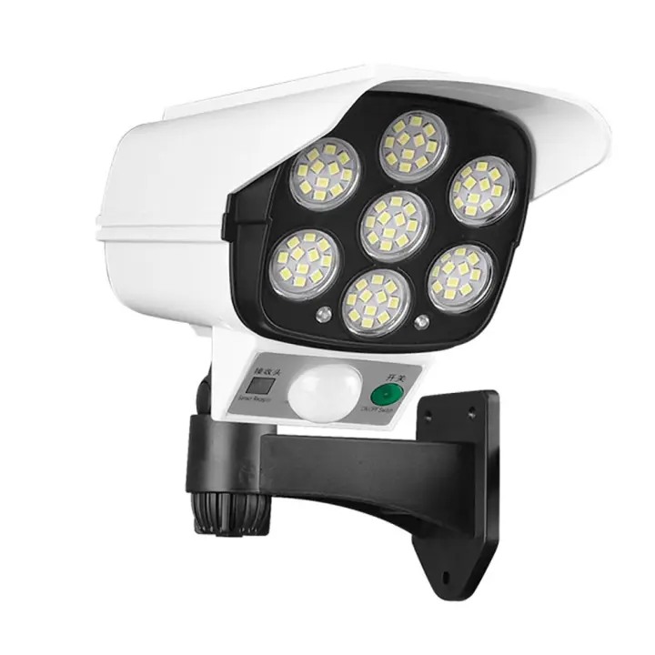 Lámpara Solar de pared LED Exterior with Sensor de Movimiento | Foco Solar de Vigilancia | Cámara de Segurdad | Foco LED Regulable IP65 Resistant - 1