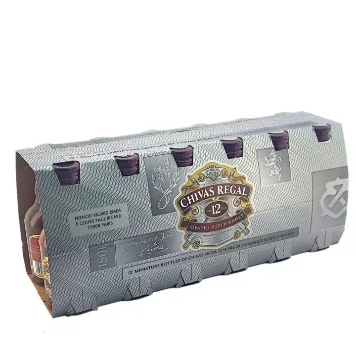 Pack de 12 Mini Botellitas Whisky Chivas Regal 12 años 5Cl - 1