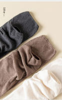 Medias Altas Hasta La Rodilla Para Mujer Algodón Y Poliéster Espesas Para Otoño E Invierno Medias De Punto Con Rayas Verticales Y Colores Sólidos - details 25