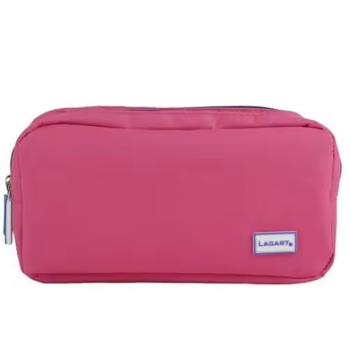 Estuche portatodo LAGART - rosa,  dos  cremallera - 1