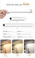Lámpara de Armario LED Ultra Delgada con Sensor de Movimiento PIR Luz de Cocina Recargable de Aluminio Iluminación Portátil para Noche - details 6