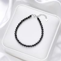Pulsera de Turmalina Hecha a Mano en Plata de Ley 925 de 4mm with Piedra Natural de 4mm para Mujeres Joyería de Fiesta Gift de Bangles de Amatista - details 8