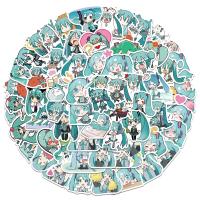 Packs De Pegatinas De Hatsune Miku 65pcs Impermeables Para Teléfono Móvil Decoración De Estación De Trabajo Y Diario Estilo Kawaii Para Laptop - details 1