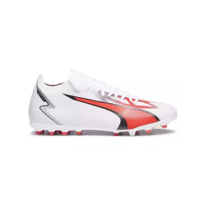 Bota Fútbol Hombre Puma Ultra Match MG Blanco - 1