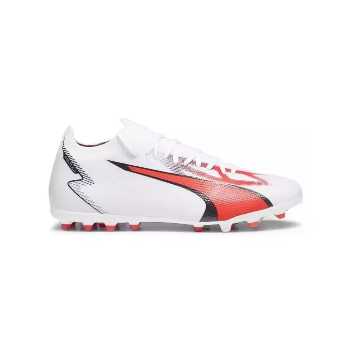 Bota Fútbol Hombre Puma Ultra Match MG Blanco - 1