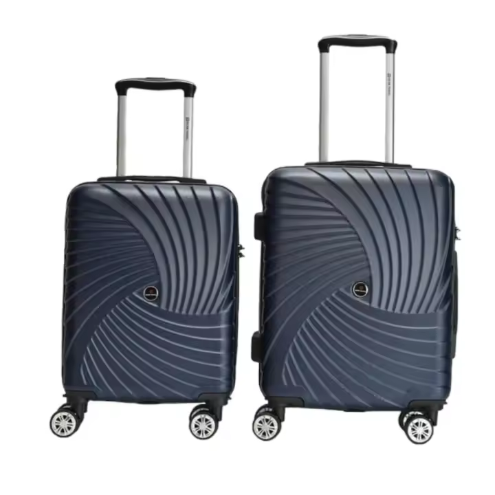 Equipaje de mano Maleta Cabina ABS Ligero y Resistente Set de 2 unidades 55x40x25, 48x35x20 ( Capacidad 10 Kg). Ruedas silenciosas Dobles giratorias 360º. Cerradura antirrobo Lateral Combinación de 3 dígitos. - 1
