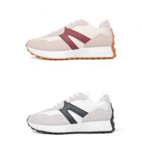 HLUNA - Zapatillas Sneakers Mujer deportivo con rayas de color Azul Marino y Rojo Vino jf1008 - details 2