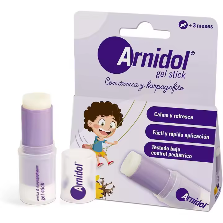Arnidol Gel Stick Natural Refrescante para Niños con Árnica y Harpagofito - 1
