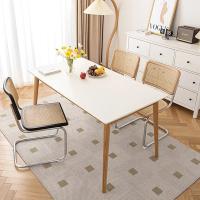 Mantel De PU Negro Impermeable Y Antiaceite Para 6 Sillas Estilo Moderno Para Sala De Estar Y Café Tapete De Mesa Sólido Resistente Al Polvo - details 6