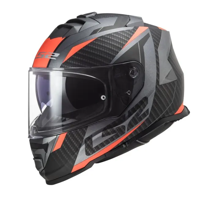 Casco Integral LS2 Storm II Racer Matt Titanium Orange  2206 - 1