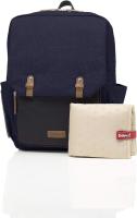 BABYMEL - Mochila para cuidado de bebe - Color AZUL y NEGRO - 7 Bolsillos internos y externos - 38x30x14 cm - Muy resistente - Ideal para carrito de bebé - Versátil y ligera - Baby - details 0