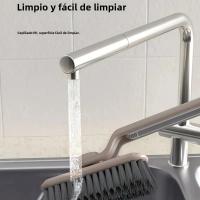 Cepillo De Limpieza Para Paredes De Azulejos Del Baño Con Cepillo Rotativo Y Bristles Fuertes Para Espacios Estrechos Cepillo De Mano Ecológico Para El Hogar - details 5
