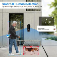 Timbre De Puerta Inteligente Tuya Hogar Inteligente Impermeable Con Visión Nocturna Cámara De Vigilancia HD 2.4G WIFI Intercomunicador Sin Cable Con Voz - details 2