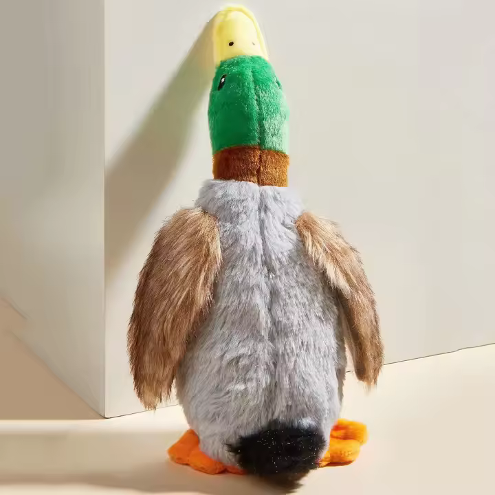 Juguete De Peluche Para Perros Estilo Pato Silvestre Durable Y Divertido Adecuado Para Todas Las Pequeñas Razas De Perros Suministros Para Mascotas Juguete De Masticación Para Dientes - 1