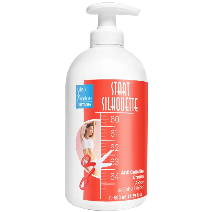 Crema Anticelulítica Reductora, Reafirmante, Drenante, Tonificante y Elimina la Flacidez con Cafeína y Algas - bleu & marine Bretania - 1
