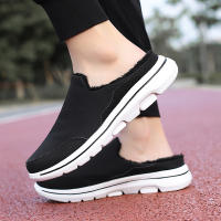 Zapatillas Casuales De Algodón Para Hombre Invierno Cómodas Y Cálidas Zapatillas De Casa Con Piel Media Botas De Nieve Suela EVA Zapatos Planos Suaves Talla Verdadera Para Adultos - details 33