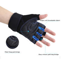 Guantes De Gimnasio Para Hombres Y Mujeres Guantes De Levantamiento De Pesas Con Correa Deporte Y Ejercicio Ciclismo Antigolpes - details 3