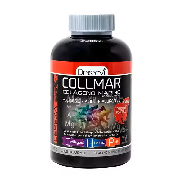 Drasanvi Collmar Colágeno Magnesio + Ácido Hialurónico  180 comp masticables -  Sabor: Cereza - 1