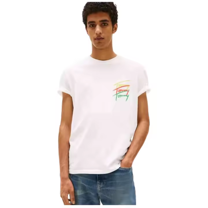 Camiseta de Manga Corta Tommy Jeans  para hombre en color blanco - 1