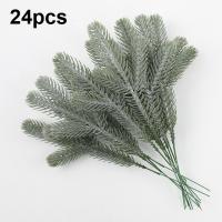 Guirnalda De Ramas De Pino Artificial Verde Para Navidad Decoración De Casa Falsas Plantas Verdes Estilo Nieve Cubierta DIY De Navidad - details 8