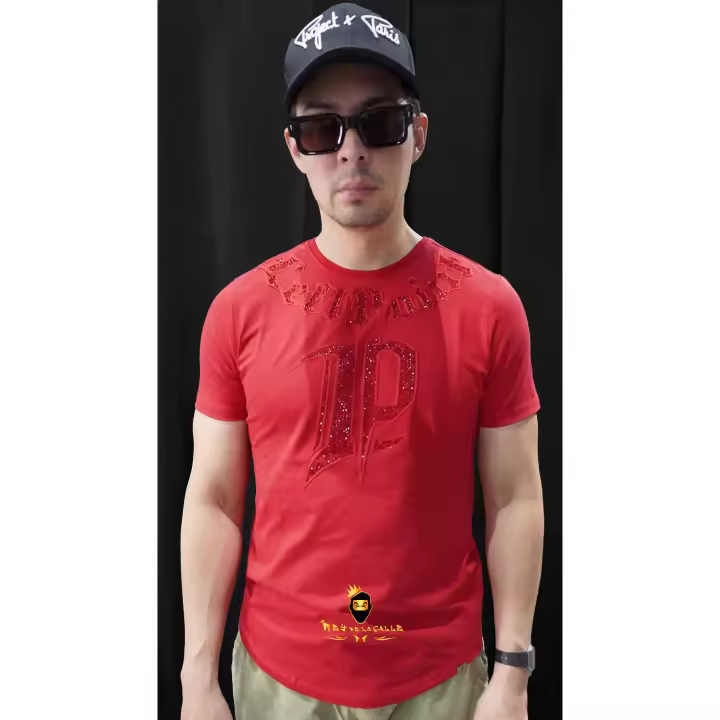 Camiseta Left Point Roja Pedrería Brillante LP - 1