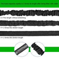 Riega Jardín Expansible Negra Con Agua Alta Presión Para Lavar Coche Fregadero Jardinería Suministros 25FT-200FT Manguera Mágica - details 3