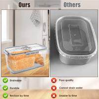 Caja De Almacenamiento De Alimentos Grande Con Registro De Tiempo Para Panadería Caja De Plástico De Grado Cocina Con Organizador De Nevera - details 2