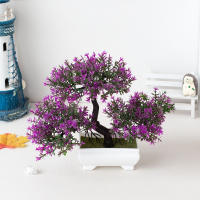 Planta Artificial De Bonsái En Maceta Pequeña Para Jardín Decoración De Hogar Y Mesa Material De Plástico Ornamento De Flor Sin Mantenimiento - details 12