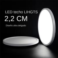 Luz De Techo LED Ultrafina 2.2CM Panel Decorativo Energía Ahorradora Sin Parpadeo 6W 9W 13W 18W 24W Para Dormitorio Habitación - details 1
