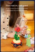 Bloques De Construcción De Sueño Eterno Rosa Le Petit Prince Con Cubierta Antipolvo Juguete De Puzzle Para Decoración De Escritorio Regalo De Cumpleaños Para Adultos - details 15