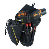 Funda Para Taladro Y Destornillador De Impacto Con Bolsillo Para Bits De Alta Resistencia Para Cinturón De Herramientas Material De Poliéster - details 4