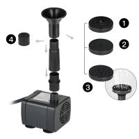 Bomba De Agua Submersible Para Acuario Con 6 Boquillas Multifuncional Generador De Ondas Para Piscina Fuente Decorativa Propiedades De La Tierra Solar - details 7
