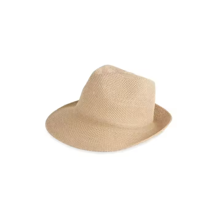 Sombrero Marrón de ala ancha de poliéster: Accesorio de moda para protección solar - 1