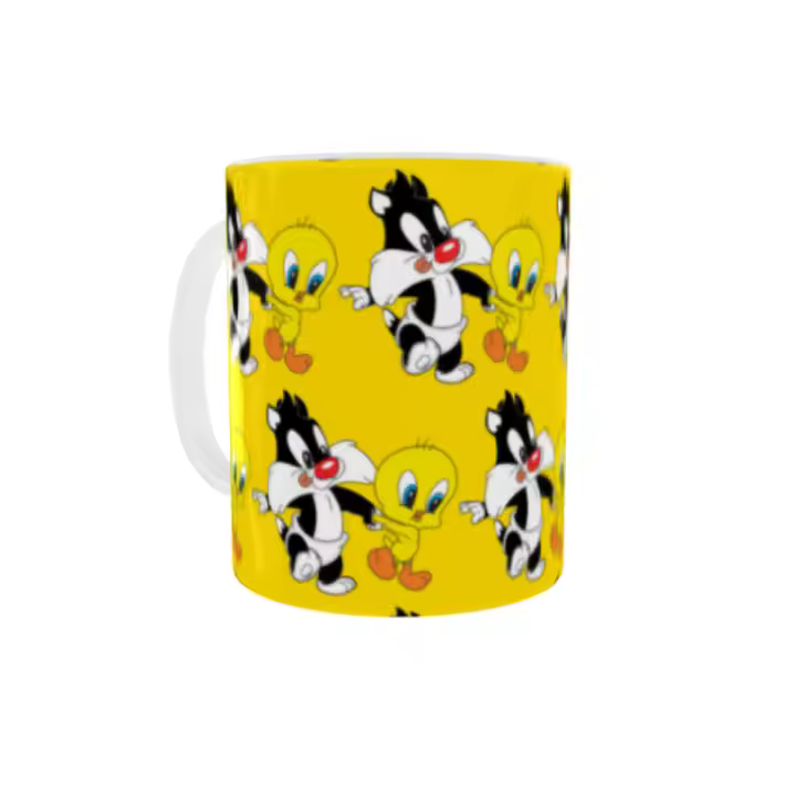 Taza Cerámica Silvestre y Piolin Bebés Looney Tunes Stamina - 1