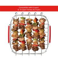 Accesorios Para Air Fryer 8 O 9 Pulgadas Con Barbacoa Y Asador Al Aire Libre Incluye Agujas Para Brochetas Y Cocina Al Vapor Y Hornear - details 3