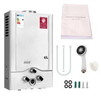 calentador de agua de Gas LPG, caldera de Gas propano sin depósito de acero inoxidable de 6L-18L, con Kit de ducha, electrodoméstico para acampar - details 6