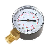 Medidor De Presión De Agua Para Filtro De Piscina 0~60psi 0~4bar Manómetro Hidráulico Con Tapa De Acero Inoxidable Y Escala Gruesa 1/4" NPT - details 4