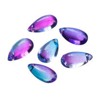 10pcs Pendantes De Vidrio Czech 8*14mm Forma De Gota De Agua Hebillas Sueltas Para Manualidades Collar Pulsera Encanto Joyería - details 7
