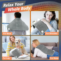 Almohadilla Caliente De 58x29CM Con 9 Niveles De Temperatura Constante 4 Modos De Uso Tiempo Cálido Para Piernas Abdomen Manos Sillín Térmico Para Relajación Corporal - details 5