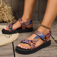 Sandalias De Verano Para Mujer Alpargatas Planas Con Cuerda De Lino Tallas Grandes Zapatos Casuales Para Playa Y Exterior - details 16