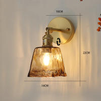 Lámpara De Pared De Vidrio Y Latón Estilo Japonés Y Nórdico Para Casa Barra Restaurante Dormitorio Lámpara De Noche Creativa Y Personalizada - details 2