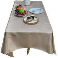 Mantel Mesa Rectangular Efecto Lino Mantel Antimanchados Decorativos para Casa - details 0